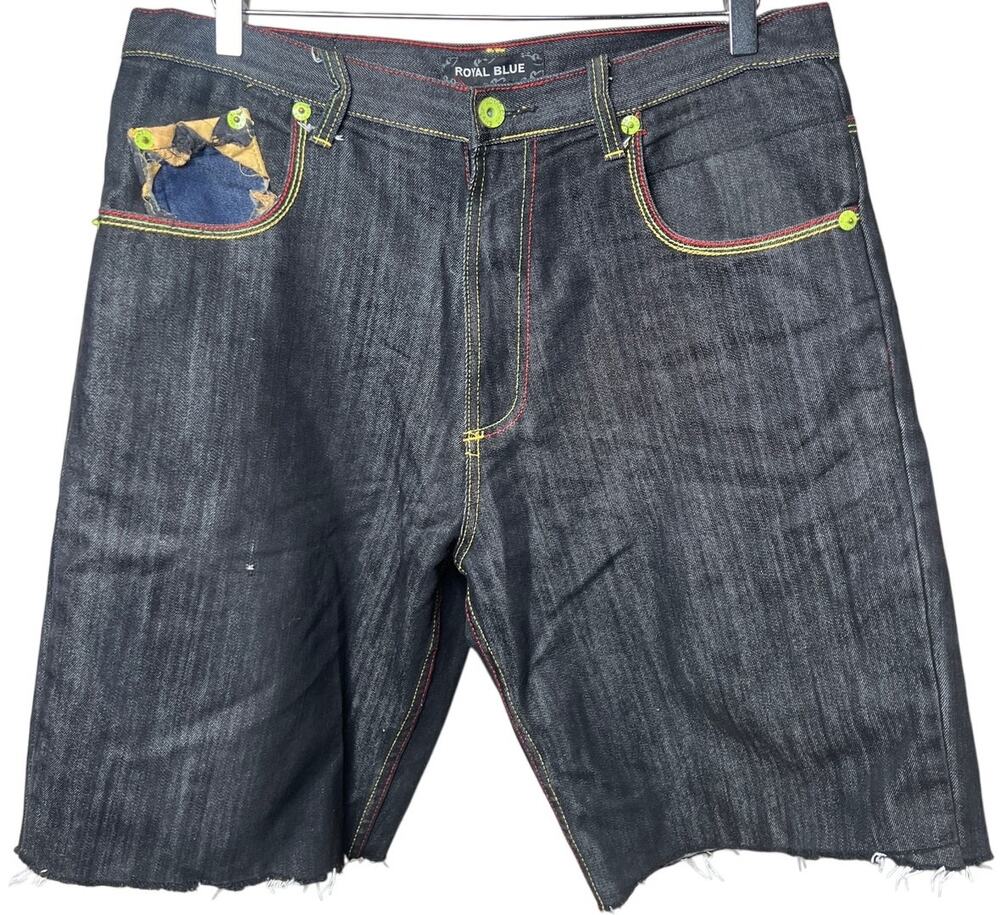 Royal Blue Y2K Baggy Cut Jorts Shorts Size 36 Denim